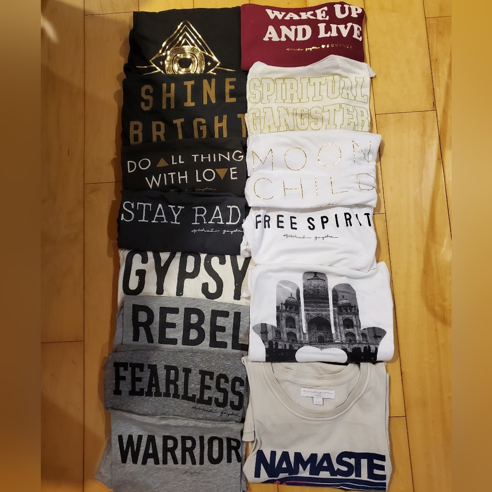Spiritual Gangster Tanks S/M- Black, White, Gray Collection.